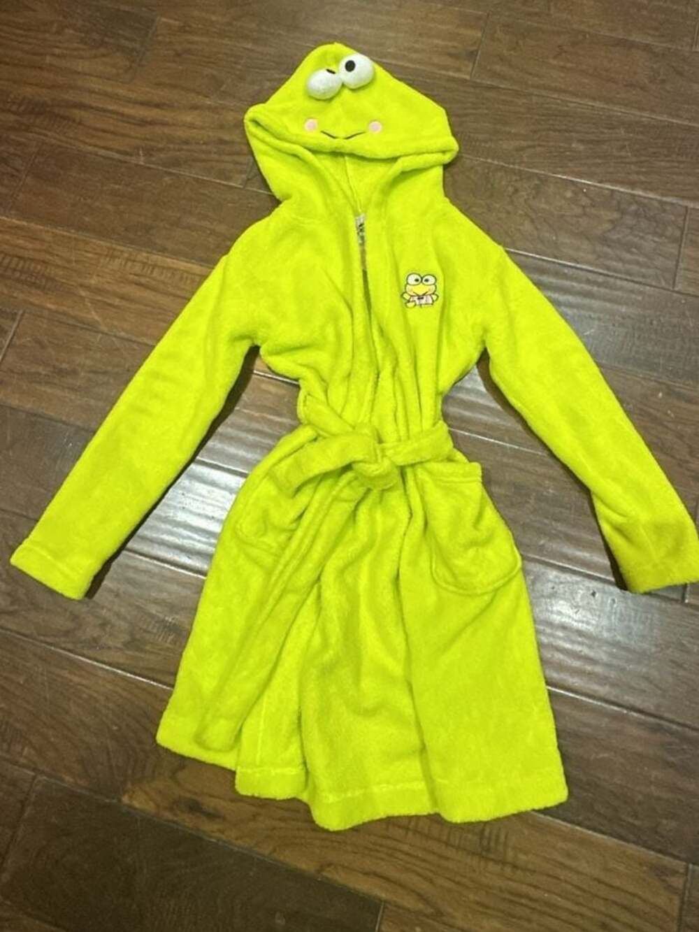 Forever 21 Sanrio Keroppi Kids Plush Hooded Robe Size 7/8